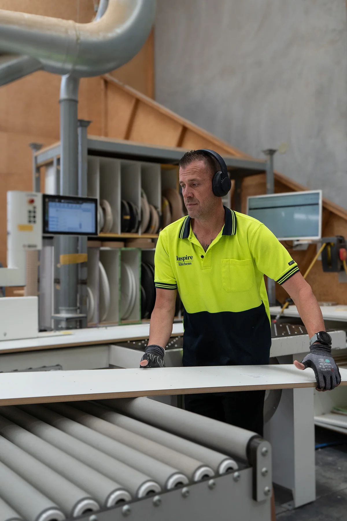 Inspire Kitchens workshop team building kitchen cabinetry
