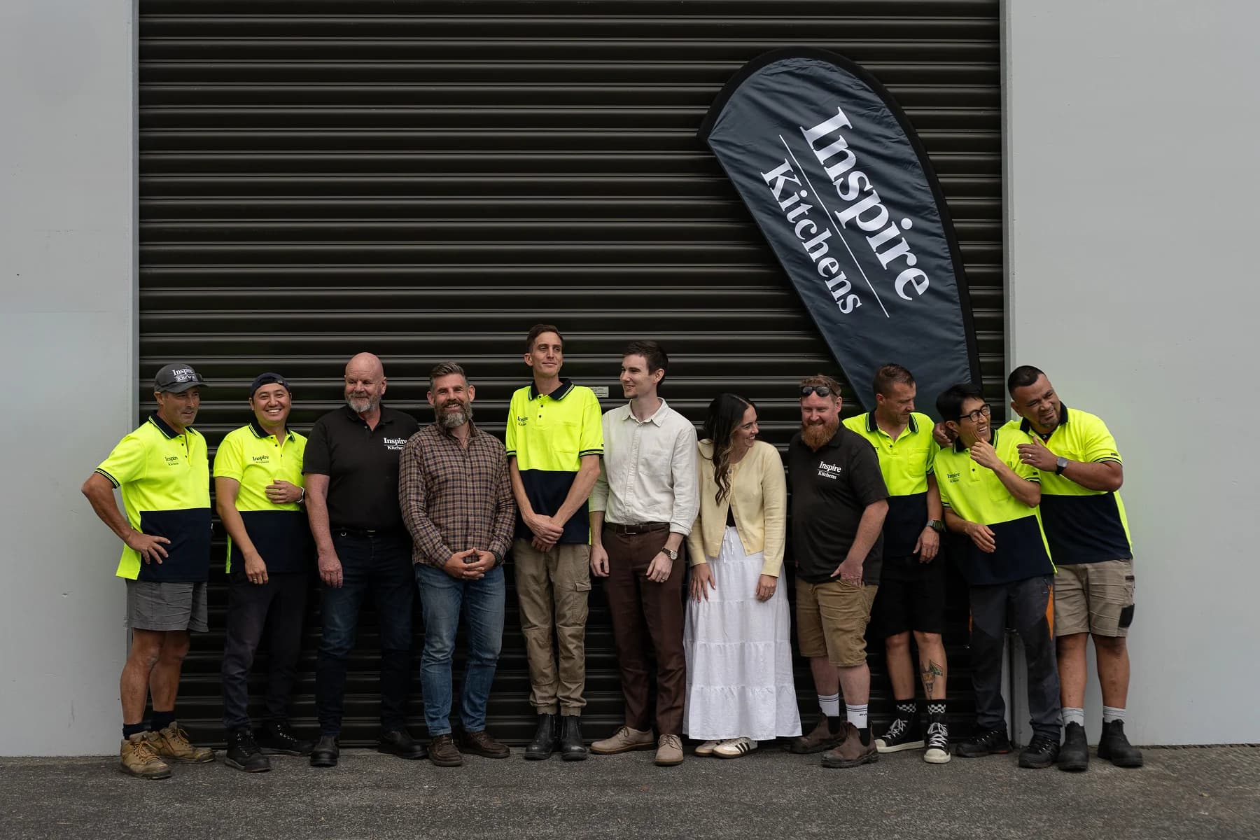 Inspire Kitchens team on the workshop floor