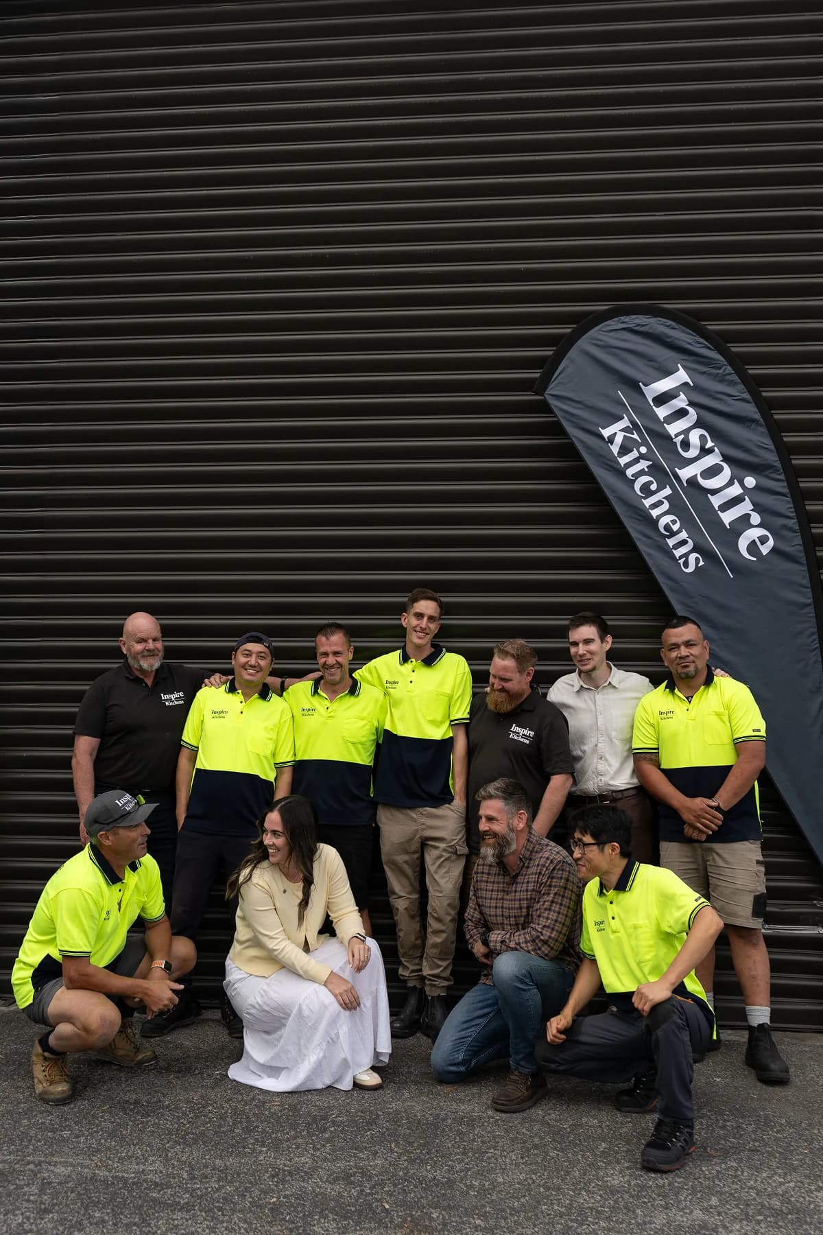 Inspire Kitchens team members at the Auckland workshop
